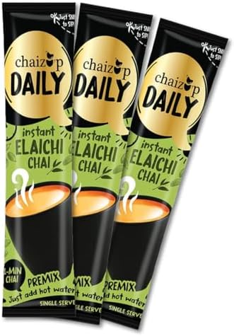 Chaizup Daily 1 Min Instant Elachi Chai Premix - 30 Sachets | Elachi Flavours | 30 Servings | 420g