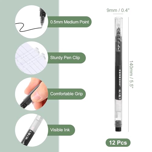 Bolígrafos Gel M&G Punta Mediana 0.5mm Pack 12 Tinta Negra miniatura 2