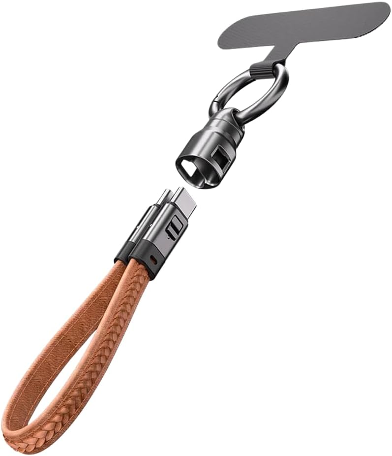 USB-C to USB-C Keychain Cable 240W, Mini Quick Charging Moveable Journey Charger for Android, Samsung, iPad, MacBook