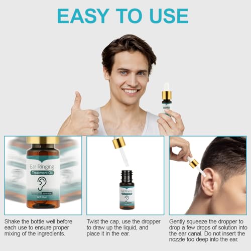 Olive Oil Ear Tropfen, Sanfte Ohrenschmalz-Entfernungstropfen, Entfernt verhärtetes Ohrenschmalz, um verstopfte Ohren zu lindern 10ml