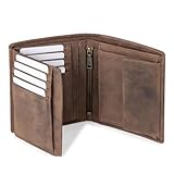Berliner Bags Thomas Cartera de Piel Auténtica para Hombre con Protección RFID, 11 Ranuras para Tarjetas y Formato Vertical – Marrón