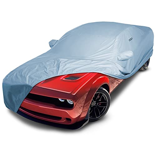 iCarCover Custom Car Cover for 2008-2023 Dodge Challenger SXT, GT, Hellcat, Scat Pack, SE, R/T, SRT, SRT8, T/A Waterproof All Weather Rain Snow UV Sun Protector Full Exterior Indoor Outdoor Car Cover