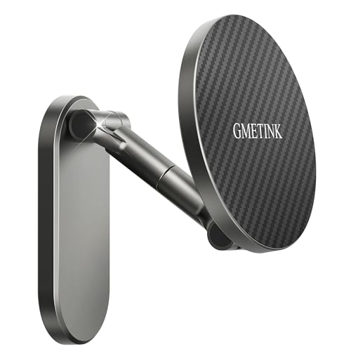 Gmetink Upgraded Two-Fold 360° Rotating Magnetic Golf Cart Phone Holder Gunmetal Grey