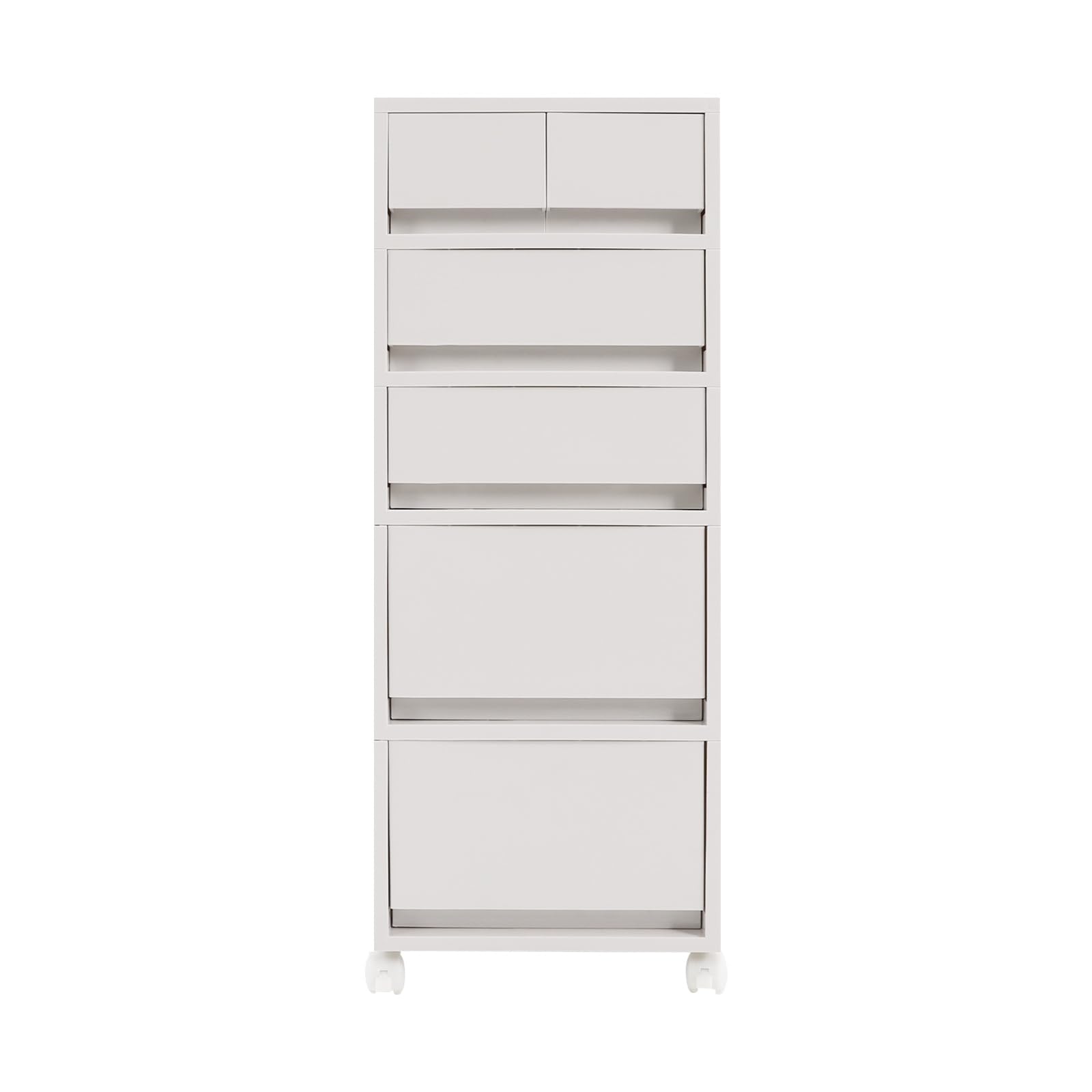 Armadio portaoggetti con ruote, 6 cassetti, in ABS, organizer per ufficio