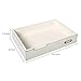 MyGift Rustic Wood Desktop Drawer-Style Stackable Document Letter Tray Organizer Storage Box with Handles for Home Office Supplies (Vintage White)