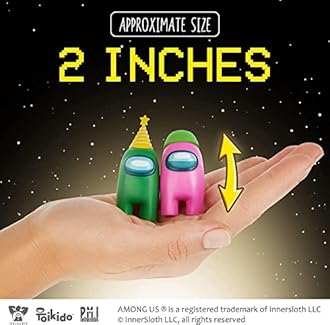 P.M.I. Among Us Crewmate Figures|8 Among Us Toys Out Of 16 Collectibles In 1 Box|Among Us Merch Incl. The Peeled&The Clogged|2 Hidden Impostors|Mini Toys With 5 Add'L Hats