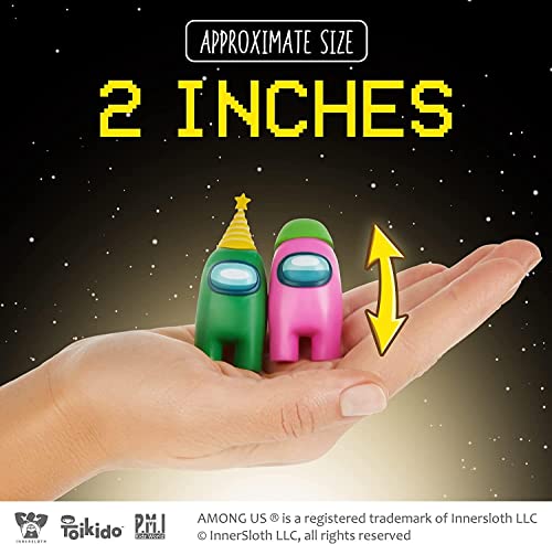 P.M.I. Among Us Crewmate Figures|8 Among Us Toys Out Of 16 Collectibles In 1 Box|Among Us Merch Incl. The Peeled&The Clogged|2 Hidden Impostors|Mini Toys With 5 Add'L Hats