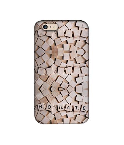 Image of Amazon Brand - Solimo Designer No Hate On Wooden Block 3D Printed Hard Back Case Mobile Cover for Apple iPhone 6 Plus / 6S Plus