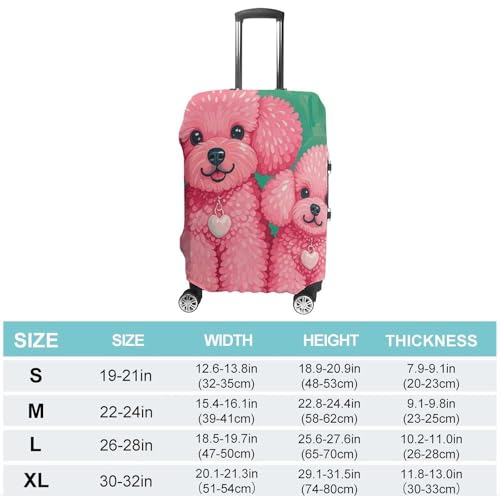 Travel Luggage Cover Elastic Suitcase Protector Anti-Scratch Washable Poodles Dogs Luggage Sleeve Tsa Approved Carry on Covers Baggage Cover Fits 18-32 Inch Luggages2