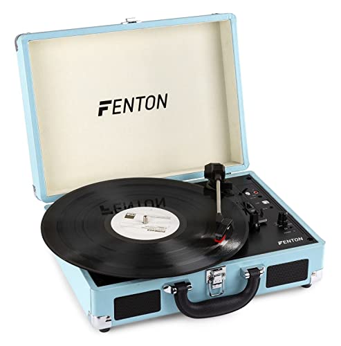 Fenton RP115 Platine Vinyle Vintage avec Valise de Rangement – Bleu, fonctionnalité Bluetooth, Tourne Disque avec Haut… - Les Beatles, Paul McCartney, John Lennon, RIngo Starr, George Harrison Fenton RP115 Platine Vinyle Vintage avec Valise de Rangement - Bleu, fonctionnalité Bluetooth, Tourne Disque avec Haut… – Image 3
