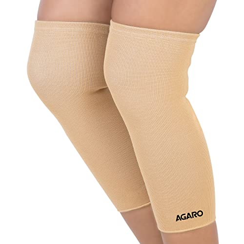 AGARO Stretchable Knee Support, Breathable Fabric, Uniform Compre...