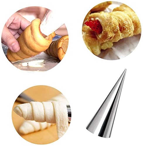 Juego de moldes de cuerno de crema antiadherentes Joyeee para hornear croissants 8