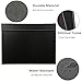 KINGFOM Ultra-Smooth PU Leather Desk Pad & Mat Office Desk Drawing & Writing Board A3/ A4 File Paper Clip Table Protector Mat on Top Large 24''x18'' (Black)