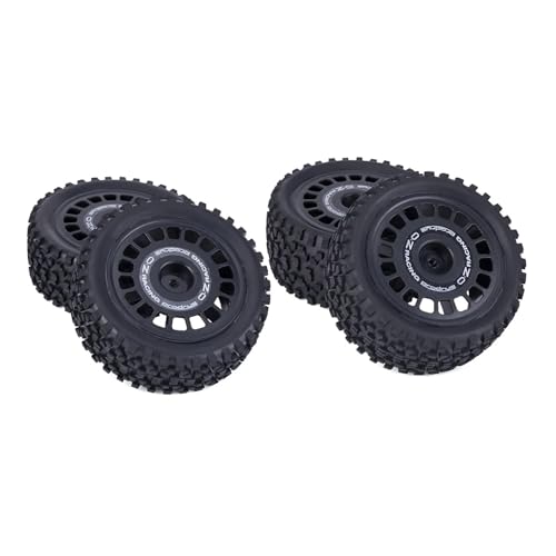 Roue De Route Collée 88mm pour Buggy RC 1/10 | 4 Pièces Jantes et Pneus de Course Rallye - 4