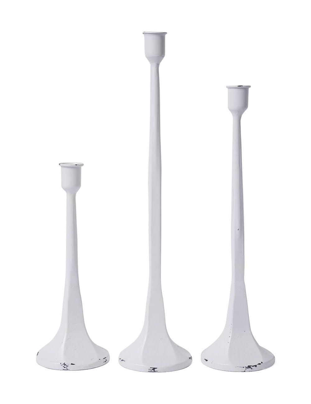 SEINHIJO Iron Taper Candle Holder Set of 3 - Decorative Tall Candle Stand, Candlestick Holder for Wedding, Dining Table, Party Decoration
