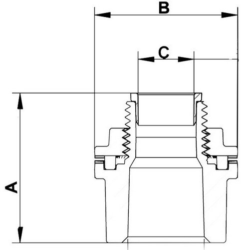 Morris Products 14806 Rigid Water Tight Hub, Zinc Die Cast, 2-1/2