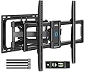 Pipishell Full Motion TV Wall Mount for 40–82 inch Flat or Curved TVs, Smooth Swivel & Extension, Tool-Free Tilt with Heavy-Duty Arms, Max VESA 600x400mm up to 110 lbs, Fits 12?/16? Wood Studs, PILF11