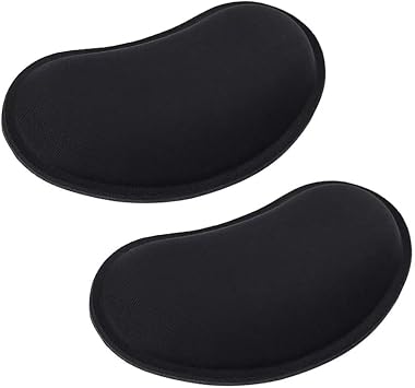MXCOIRTP Wrist Rest for Mouse, Ergonomic Memory Foam Wrist Cushion Support Pad, Mouse Wrist Pad with Non-Slip Base for Typing Pain Relief, Office, Home, Gaming, Computer, Black, 2PCS