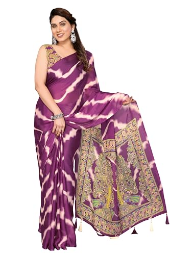 Image of MIRCHI FASHION Saree for Woman Chiffon Shibori Printed | Lightweight Regular Use and Professional Office Sari with Blouse Piece