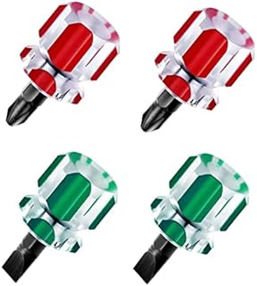 4 Pcs Mini Stubby Screwdriver Mini Sewing Machine Screwdrivers Set Cross-Head Screwdriver Flat Head Screwdriver for DIY Repairing Sewing Machine Repair