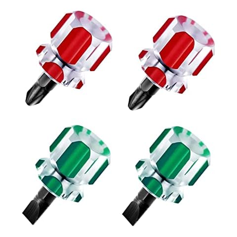 4 Pcs Mini Stubby Screwdriver Mini Sewing Machine Screwdrivers Set Cross-Head Screwdriver Flat Head Screwdriver for DIY Repairing Sewing Machine Repair Cover