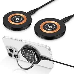 Samsung S25 Ultra Wireless Charger Fast Charging Pad Magnetic Charger for Samsung Galaxy S25 Plus/S24 Ultra/S23/S22/S21/S20/S10,2Pack 15W Wireless Fast Charger Stand for iPhone 16 Pro Max/15/14/13/12