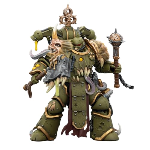 Image of JOYTOY Warhammer 40K Death Guard Plague Marine with Bubotic Axe and Plague Knife Action Figures Collectible Model Artifacts Birthday Gifts JT03608-4.8inch