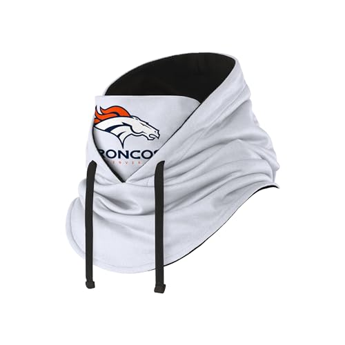 FOCO NFL unisex-adult Nfl Team Logo White Drawstring Winter Cap Hooded Gaiter Balaclava Face Cover2