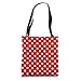 Small Polka Dot Pattern in White on Red AEV479 Tote Bag