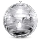 Youdepot 16-Inch Large Disco Ball – Big Hanging Mirror Ball Disco Ball Decor for Disco Party Decorations, Weddings, Events, Disco Christmas Decor, and Home Celebration