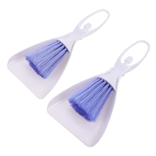 JUMPLAWN 2セットミニほうきとちりとり ハムスターケージクリーナー ペット用掃除道具 壁掛け可 プラスチック製ブラシ 無段差滑らか設計
