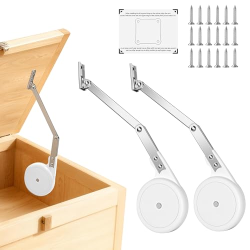 2 Pack Soft Close Hinges for Toy Boxes