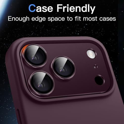 Image of JETech Camera Lens Protector Guard for iPhone New Pro Max, Dark Cherry