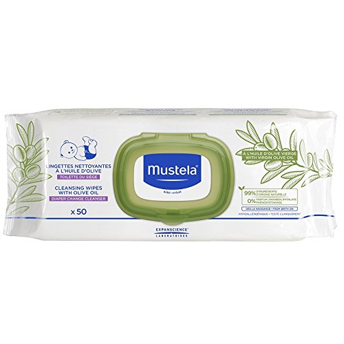 Mustela Toallitas de limpieza con aceite de oliva (50 toallitas)