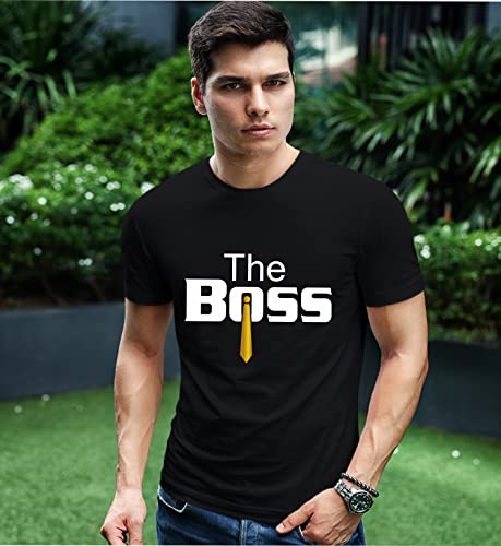 Image of Hangout Hub GiftsCafe.MWG1 Family Tshirt | Best Dad Mom Daughter Ever Printed Tees | Regular Fit Twinning T-Shirts (Cotton | Pack of 3 | Black)