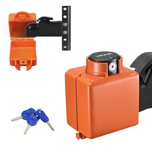VEVOR Collar Coupler Lock Fits 2 & 2-5/16-Inch Demco Cast Head Couplers Trailer Hitch Lock with 3 Keys Secures Security Chains Rust-Resistant Anti-Theft RV Trailer Locks for RV Trailer Boat