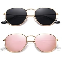 2 Pack-gold Gray+pink Mirror Lens