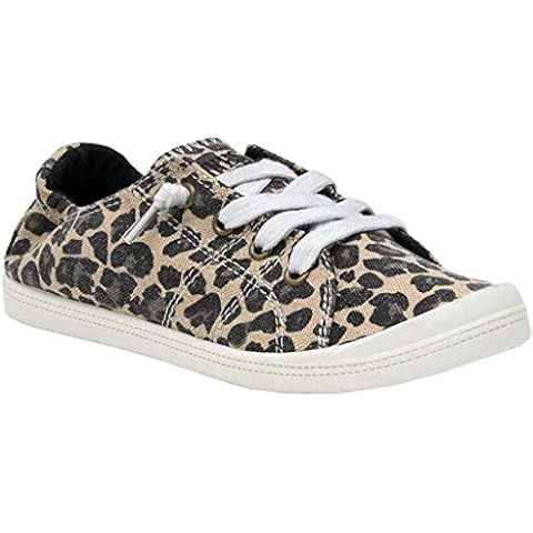 Dunes Sport Women's Cheetah Canvas Sneakers Cover