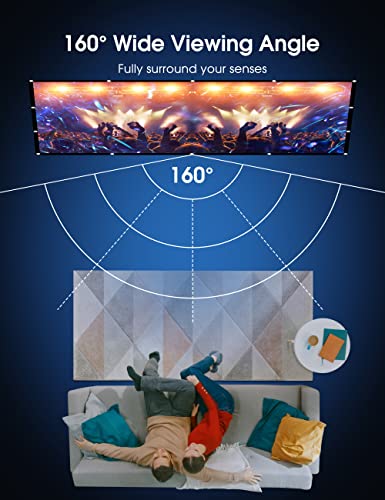 Projector Screen 100 Inch, Portable Movie Screen 16:9 HD 4K Foldable Theatre Cinema Screen, Double Sided Projection Screen for Outdoor School Home Office, 221cm(W) X 125cm(H) Projector Screen 100 Inch, Portable Movie Screen 16:9 HD 4K Foldable Theatre Cinema Screen, Double Sided Projection Screen for Outdoor School Home Office, 221cm(W) X 125cm(H)