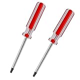 2pcs Long 100mm（4Inch) Magnetic Torx Screwdriver, Tamper Proof Antislip Handle Torx Screwdriver for