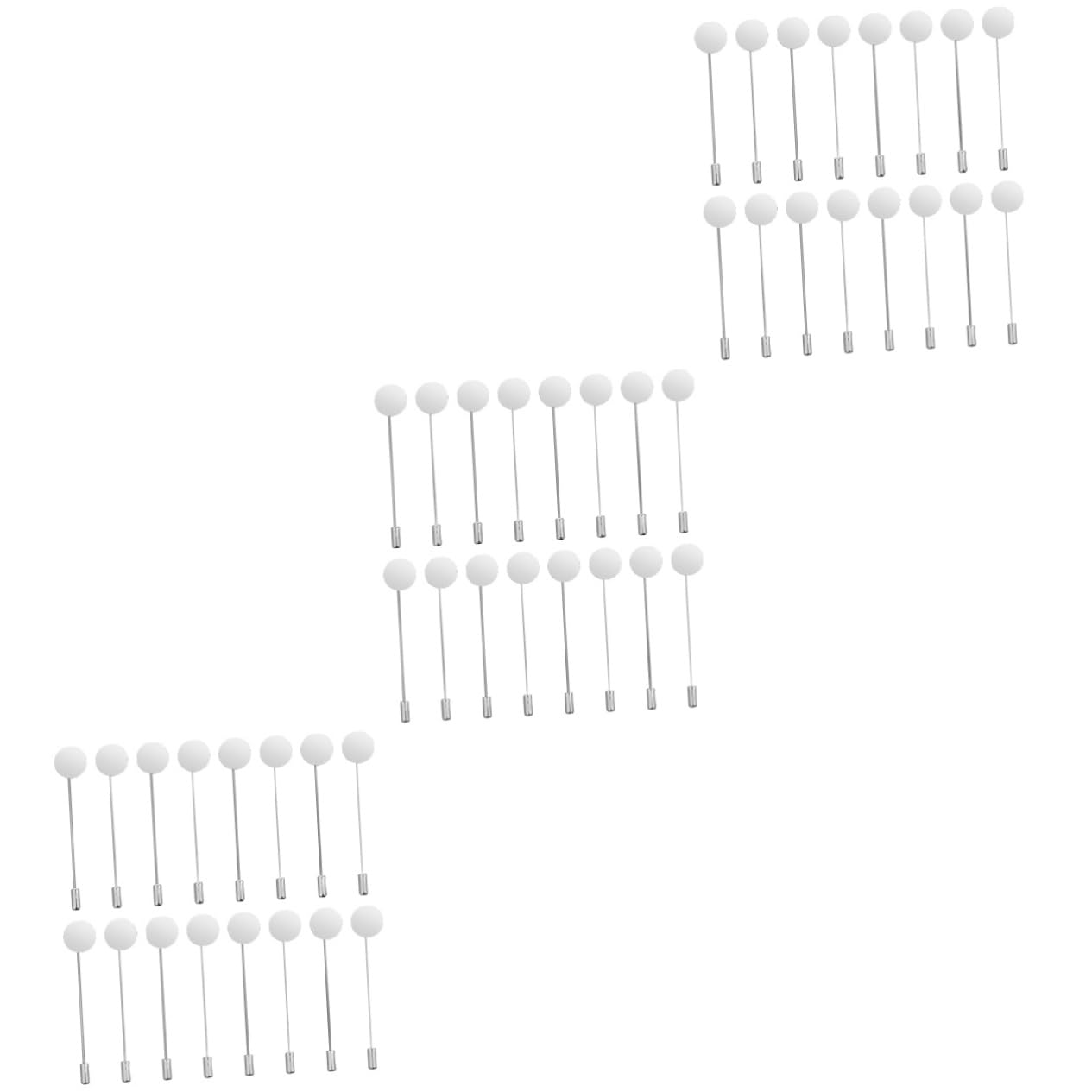 Ciieeo 150piezas Accesorios De Joyería Diy Alfileres De Seguridad Bandeja Redonda Broches Creativos Para Manualidades y Decoración Plata