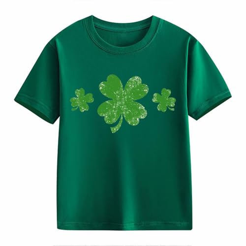 sfdgfhyf Girls and Boys Casual Short Sleeved T Shirt St. Day Middle and Large Children's Retro Children Outfits