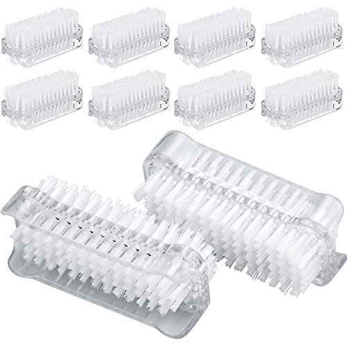 Doppelseitige Handbürste Nagelbürste, 10 Stück Nagelbürste handbürste nagelbürste holz Nail brush im Set für Bad, WC, Waschbecken, Werkstatt, Grau