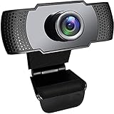 · ★ Cámara web Full HD 1080p: panorámica de alta definición de 1920 X 1080P resolución realista, específicamente diseñada para videoconferencias profesionales cuando se trabaja en casa. y vídeo social, video de juegos, imágenes fluidas para conferencias de Skype, videollamadas y grabaciones de YouTube