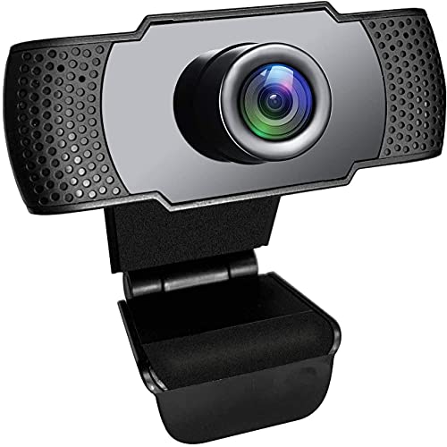 Sinvitron Webcam mit Mikrofon, USB HD Webcam 1080p, Laptop Desktop PC Webcams mit drehbarem Clip für Windows, Videoanruf, Aufnahme, Konferenz, Gaming, Live-Chat, Online-Klasse