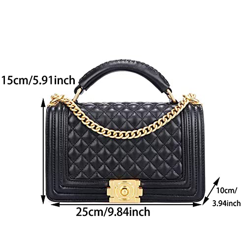 Movefad Women Satchel Handbags Quilted Crossbody Bags Pu Leather Ladies Shoulder Bag Chain Strap Clutch Purse #TOP2