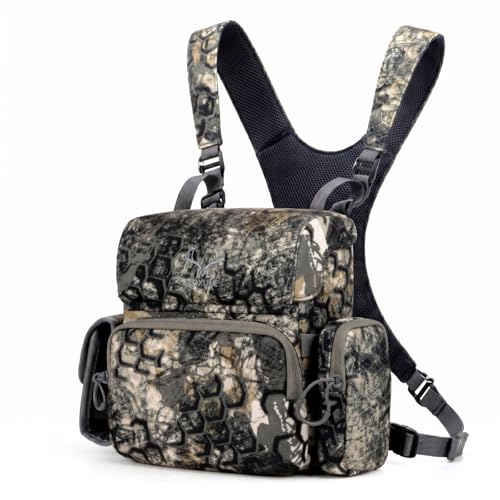 Image of MOXULE Binocular Harness Chest Pack: Waterproof Bino Case with Rangefinder Pocket for Birdwatching and Hiking XL