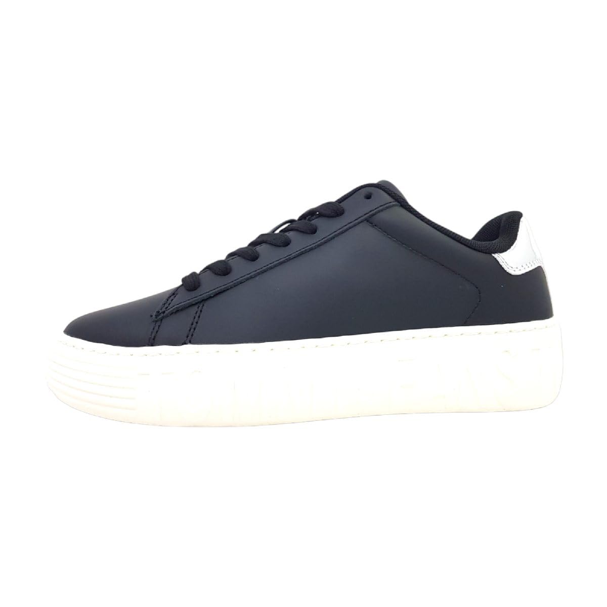Tommy Hilfiger Women's Black Sneakers, 4 Uk, New Cupsole Sneaker