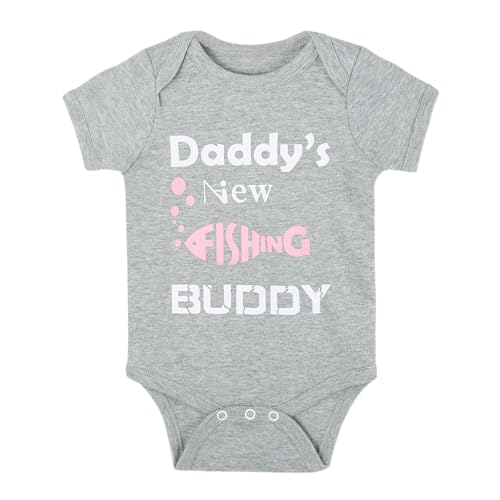 Image of Cnins Funny Baby Bodysuit & Daddy Matching Cotton Outfit for Wild One 1st Birthday, Unisex Newborn Infant Clothes 0-24M