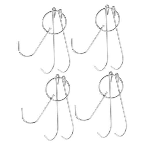 Alipis 4pièces Crochet à Viande Acier Inoxydable Pour Barbecue Grillade Et Fumage Lot De Crochets Pour Suspendre La Volaille Le Porc Bœuf